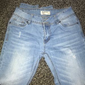 Light blue skinny jeans
